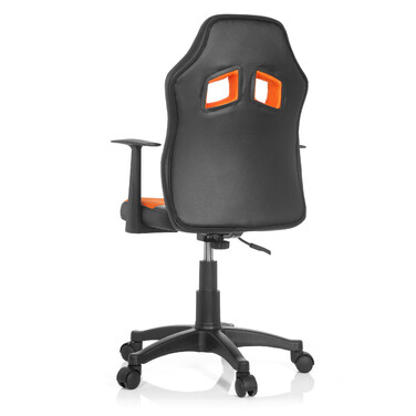 Дитячий письмовий стілець / дитяче крісло TEEN GAME AL чорний/помаранчевий hjh OFFICE