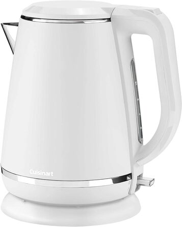 Електрочайник Cuisinart 1,5 л, 3000 Вт, білий, нержавіюча сталь, матова поверхня, швидкий нагрів, бездротовий, для кухні, набір з тостером