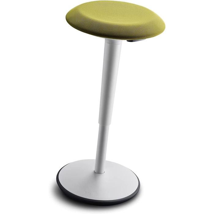 Ergonomічний стілець Sedus se:fit, регульований, зелено-сірий, пластик, гумова основа, висота 53-80 см, стілець для роботи стоячи