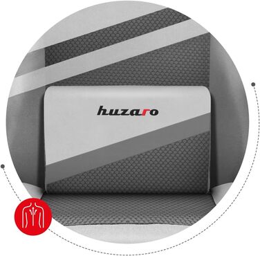 Ігрове крісло Huzaro Force 4.4 White Mesh, ергономічне, з підголівником і поперековою подушкою, до 130 кг, регулювання висоти, гойдалка, тканина, біле