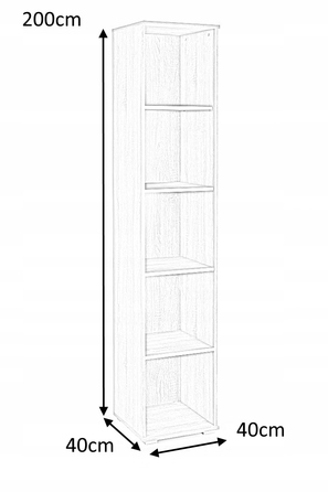 Книжкова полиця LIMA SL-1, колір дуб сонома