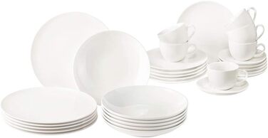 Набір посуду vivo by Villeroy & Boch Group New Fresh Basic, 30 предметів, тверде порцеляна, підходить для посудомийної машини та мікрохвильової печі, білий