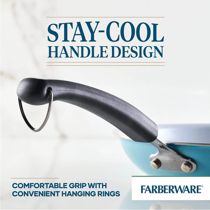 Набір посуду Farberware EcoAdvantage керамічний 13 предметів, антипригарне покриття (аква)