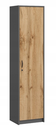 Стелаж SaraMeble 44,5 x 180 x 35 см, антрацит, дуб вотан, графіт