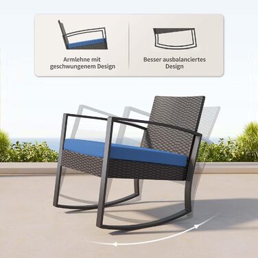 Набір меблів для саду Bealife: Lounge-набір для балкона на 2 особи, блакитний