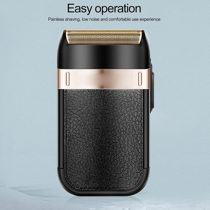 Електричний фольговий бритва USB, акумуляторний, для чоловіків, тиха робота, портативний, з нержавіючої сталі