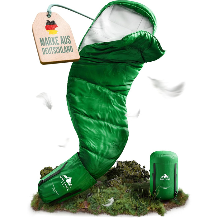 ONLYHIKE інноваційний літній спальник, ультралегкий, компактний, 750 г, розміри M-XL, муміє, для кемпінгу та відпочинку на природі