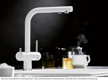 Змішувач кухонний BLANCO Fontas II фільтр, колір скелястий сірий, високий тиск, керамічний картридж, економія води