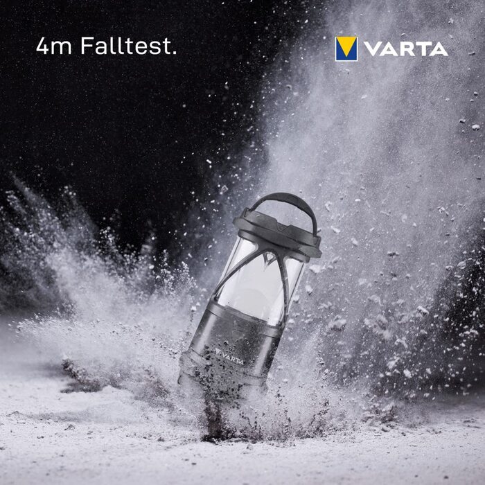 LED кемпінговий ліхтар VARTA Indestructible L30 Pro з 6 батарейками AA, водонепроникний, з нічним режимом, для риболовлі, кемпінгу, аутдор та аварійного освітлення