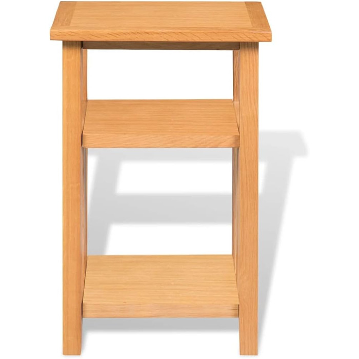 Журнальний стіл vidaXL з полицею для газет, масивний дуб, 27x35x55 см
