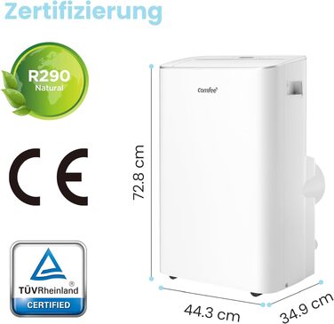 Мобільний кондиціонер Comfee Breezy Cool Pro 2.0 7000 BTU/2.0kW з Wi-Fi, охолодження, вентиляція, осушення - до 68 м³