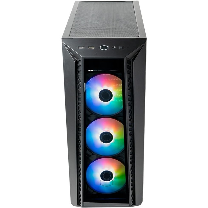 Корпус для ПК Cooler Master MasterBox 520, Mid-Tower ATX, 4 встановлені вентилятори, гартоване скло, ARGB-контролер, чорний