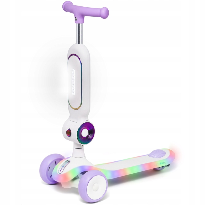 Дитячий велосипед-самокат 2в1 RAVEN Lumiloo White/Neo Chrome з LED-підсвіткою платформи