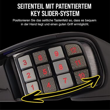 Ігрова миша Corsair Scimitar RGB Elite для MOBA/MMO, дротова, чорна