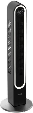 Вентилятор вежа Cecotec EnergySilence 9090 Skyline Ionic 119 см, 45 Вт, з іонізатором, LED сенсорним екраном, пультом ДУ, 3 режими, таймер 12 год, коливання 70°, чорний