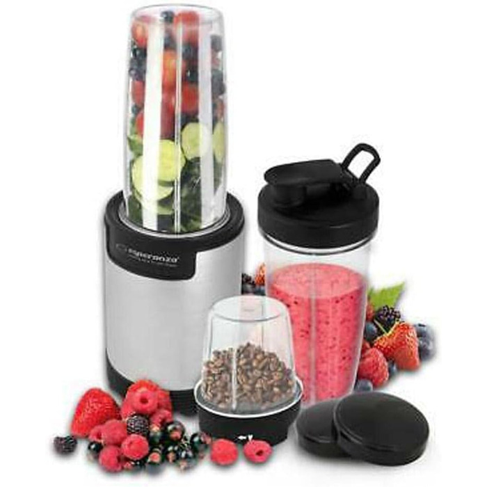 Блендер Esperanza EKM030 Nutri 9в1, 900Вт, сріблястий, персональний