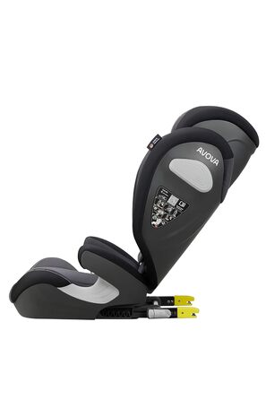 Дитяче автокрісло AVOVA Sora-Fix сіре та чорне, 100-150 см, 4-12 років, із Isofix, бустер