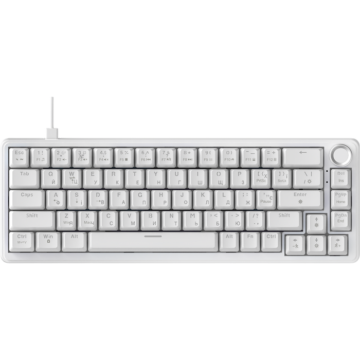 Дротова механічна клавіатура Ajazz AK690 Peach Mist Switch (AK690-PM-W)