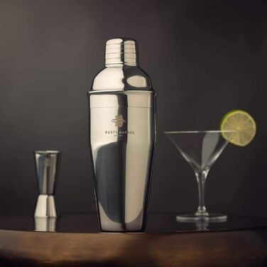 Набір для коктейлів Rusty Barrel Mayfair Original – коктейльний набір з аксесуарами та шейкером з нержавіючої сталі в подарунковій коробці, срібний