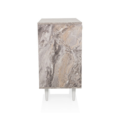 Сервант / комод LYKKJA 76x39,5x76 см 2 шухляди 2 двері коричневий/білий hjh LIVING