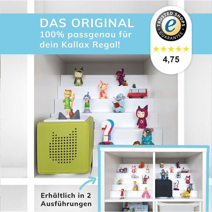 Магнітна вставка для зберігання Tonie-фігурок на IKEA Kallax, місце для 50+ фігурок, з вирізом для Toniebox, легкий монтаж