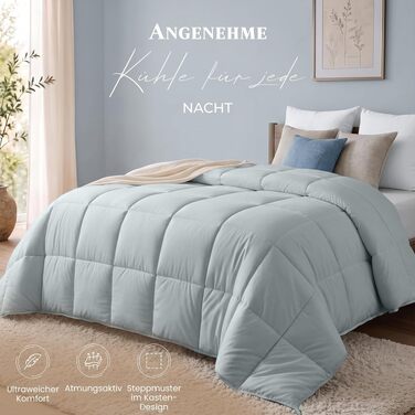 Літня ковдра Utopia Bedding 200x200 см, легка модель без чохла, світло-сіра