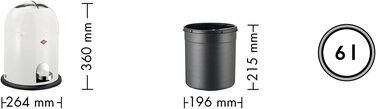Смітник WESCO Mini Master 6 л, нержавіюча сталь
