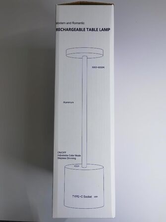 Бездротові LED настільні лампи Hapfish, 2 шт., 5000 мАг, алюмінієві, диммовані, 3 колірні температури, сенсорне керування, для дому та вулиці, нічник, для тераси, столу, бару, колір коричневий