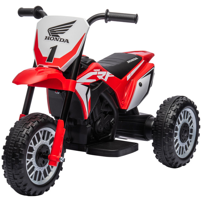 Електромотоцикл для дітей Honda, 3 км/год, звукові ефекти, для дітей 18-36 місяців, червоний