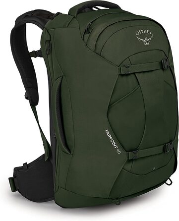 Оригінальний туристичний рюкзак Osprey Farpoint 40 л, чоловічий, зелений, універсальний розмір, для подорожей