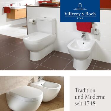 Сидіння для унітазу Villeroy & Boch Subway D-подібне, SoftClose, білий альпійський (Duroplast), 9M55S101
