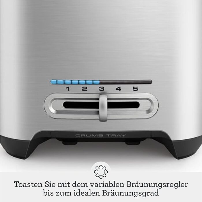 Тостер Sage The Smart Toast на 2 скибки, щітлений алюміній, розумний тостер з електронним керуванням