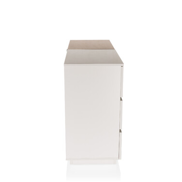 Комод-тумба MELMO S 120x40x76 см, 5 шухляд, білий/дуб, hjh LIVING