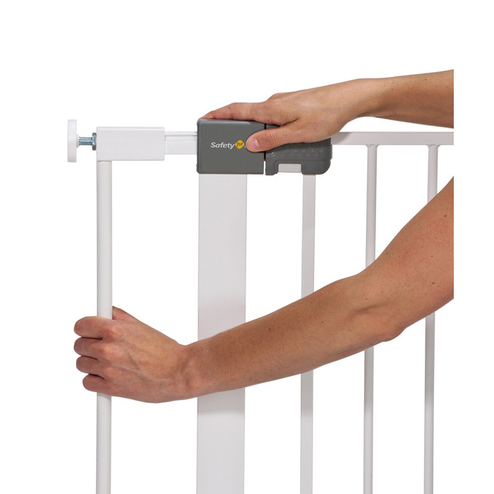 Захисний бар'єр для сходів Safety 1st Quick Close Plus, білий, металевий, розширюваний до 136 см