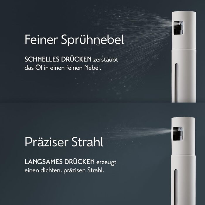 Розпилювач для олії та оцту SCHMIDT & KRAMER, скляна пляшка з нержавіючої сталі для точного дозування, колір Midnight