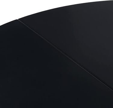 Круглий обідній стіл WeDoо 80x80x74 см - білий/чорний, для кухні, вітальні, офісу