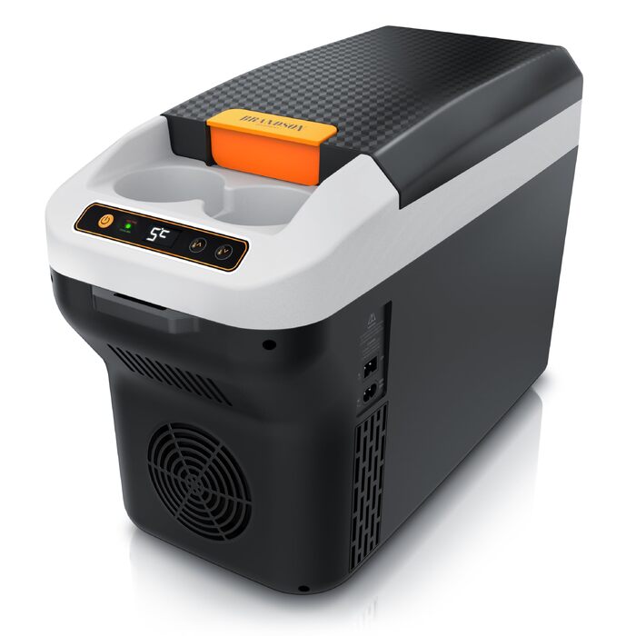 Електричний автохолодильник Brandson 10L (230V/12V) з функцією охолодження та підігріву до 65°C, Cool Grey Schwarz