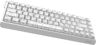 Дротова механічна клавіатура Ajazz NK68 V2 Red Switch (NK68-V2-R-S-W)