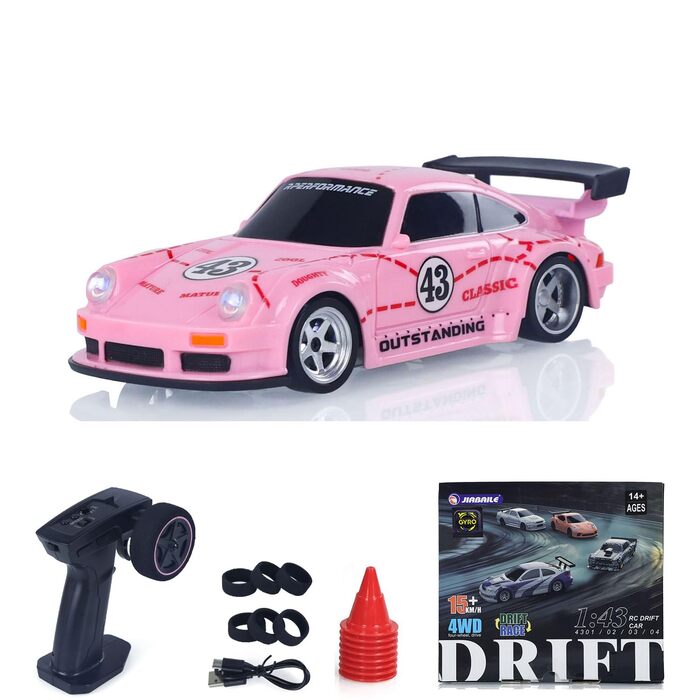 Радіокерований автомобіль Toucan RC Hobby RTR 1/43 4x4 з гіроскопом, повнорозмірне керування, міні-авто, США - в наявності