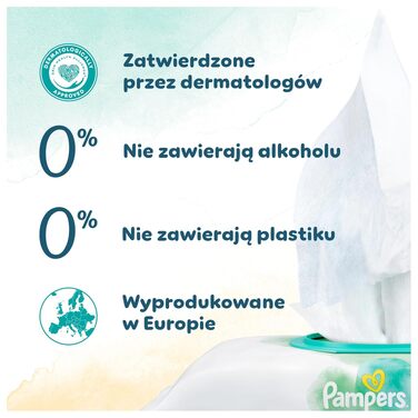 Дитячі вологі серветки Pampers Harmonie Protect & Care, без віддушок, 18 упаковок по 44 шт (792 серветки)