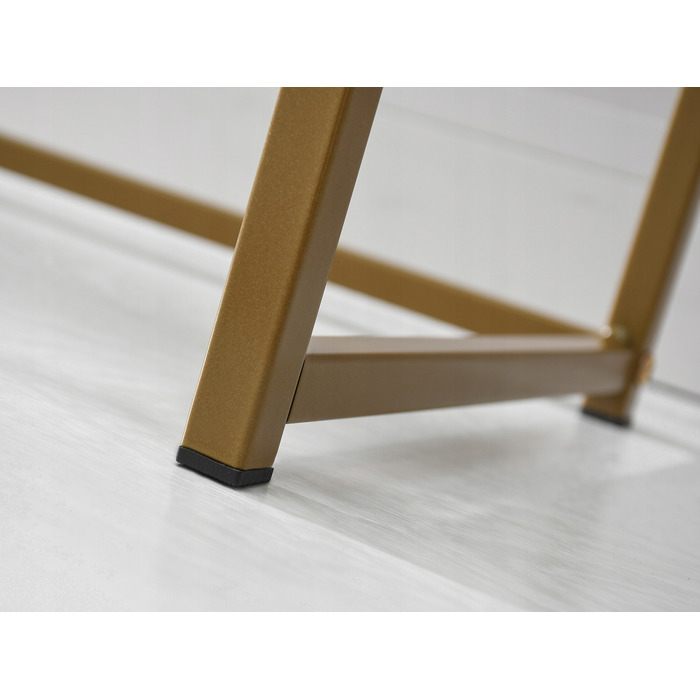 Консоль Mebel-Partner біла, золотиста матова 110 x 76,5 x 35 см