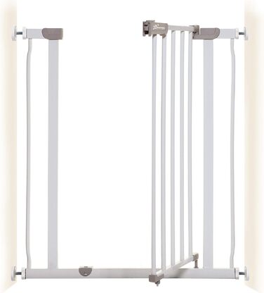 Захисні дитячі ворота Dreambaby AVA Slimline білі 61-68 см для дверей та сходів – з механізмом фіксації під тиском