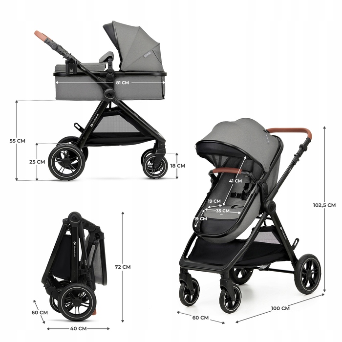 Багатофункціональний дитячий візок Kinderkraft ESME 3в1 з автокріслом MINK PRO