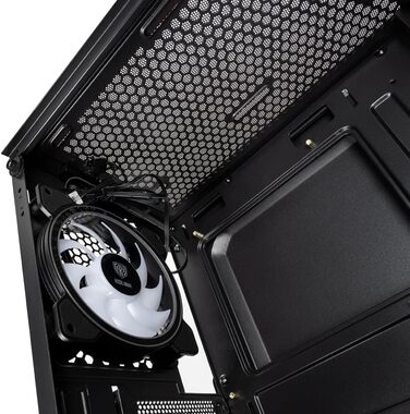 Корпус для ПК Kolink Inspire K11 ARGB Midi-Tower, чорний, з боковою панеллю з загартованого скла, RGB-вентилятор, підтримка водяного охолодження, ATX