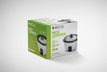 Рисварка ECG RZ 060 Біла, пластиковий корпус - для приготування смачного рису