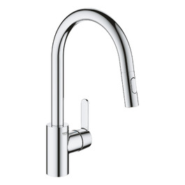 Змішувач кухонний GROHE Get з висувним душем, поворотний 360°, хром - 31484001