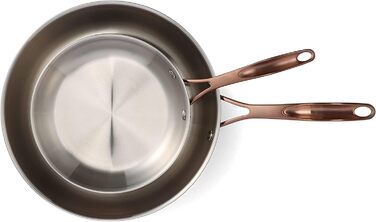 Набір сковорідок BK Cookware Rose, 2 шт, нержавіюча сталь, 24/28 см, сріблястий