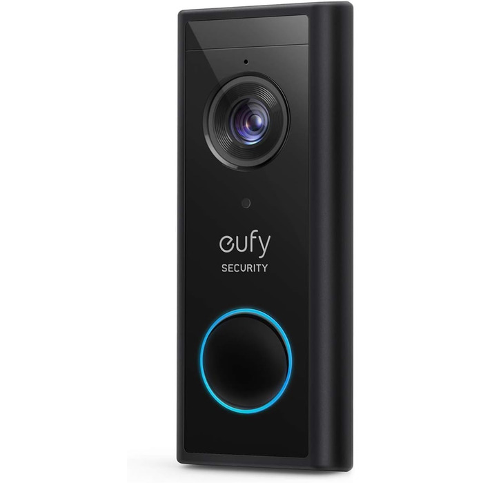 Відеодзвінок eufy Security бездротовий 2K HD з акумулятором, камера, аудіо, розпізнавання осіб, без підписки, сумісний з HomeBase 2, відновлений