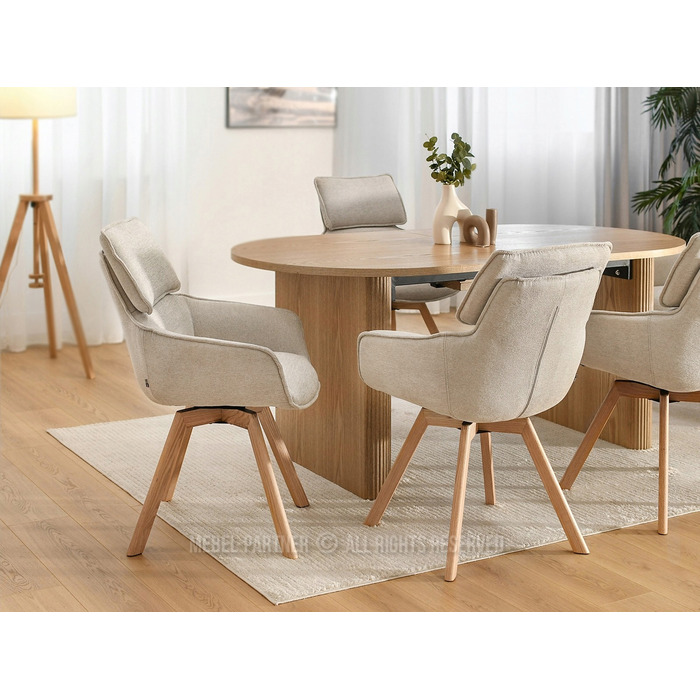 Стілець Mebel-Partner, тканина, бежевий, 1 шт.