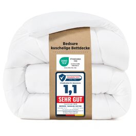 Зимова ковдра BEDSURE 135x200 см, тепла та товста (450 г/м²), біла, що миється